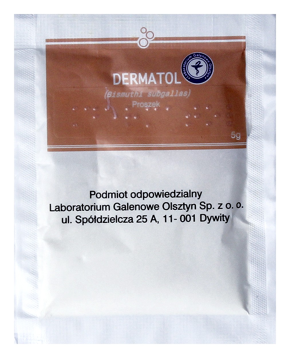 Dermatol, proszek, 5 g | Apteline.pl